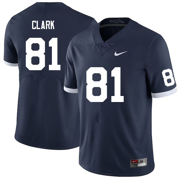 Men #81 Evan Clark Penn State Nittany Lions College Football Jerseys Sale-Retro